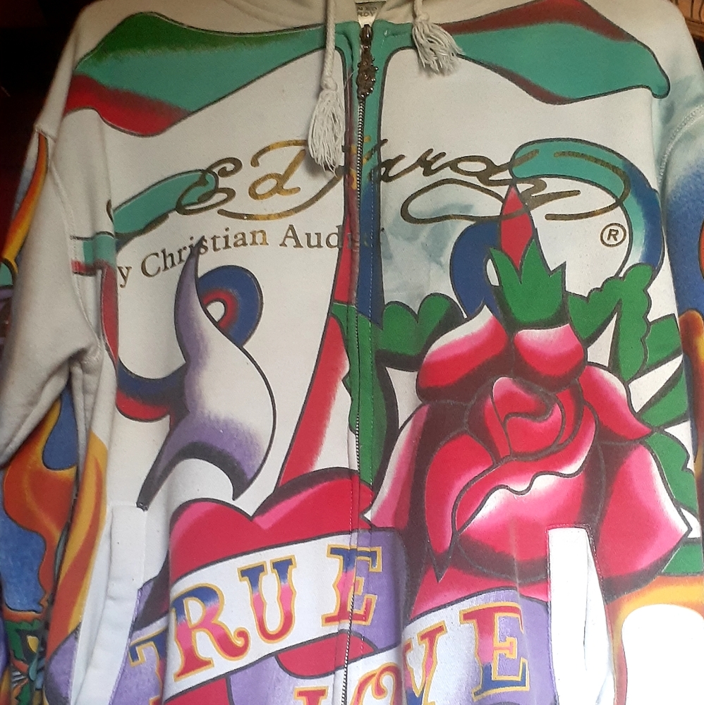Rare Vintage Ed Hardy zip up hoodie